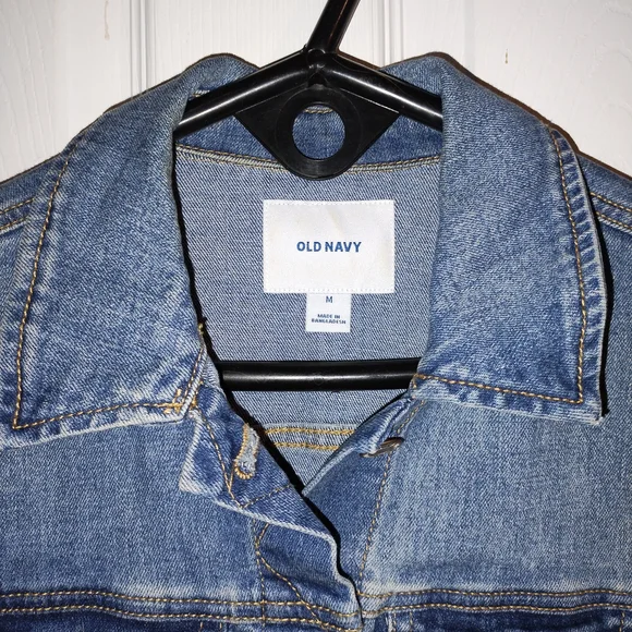 Old Navy Medium Blue Denim Jacket with Button Front - Picture 3 of 3
